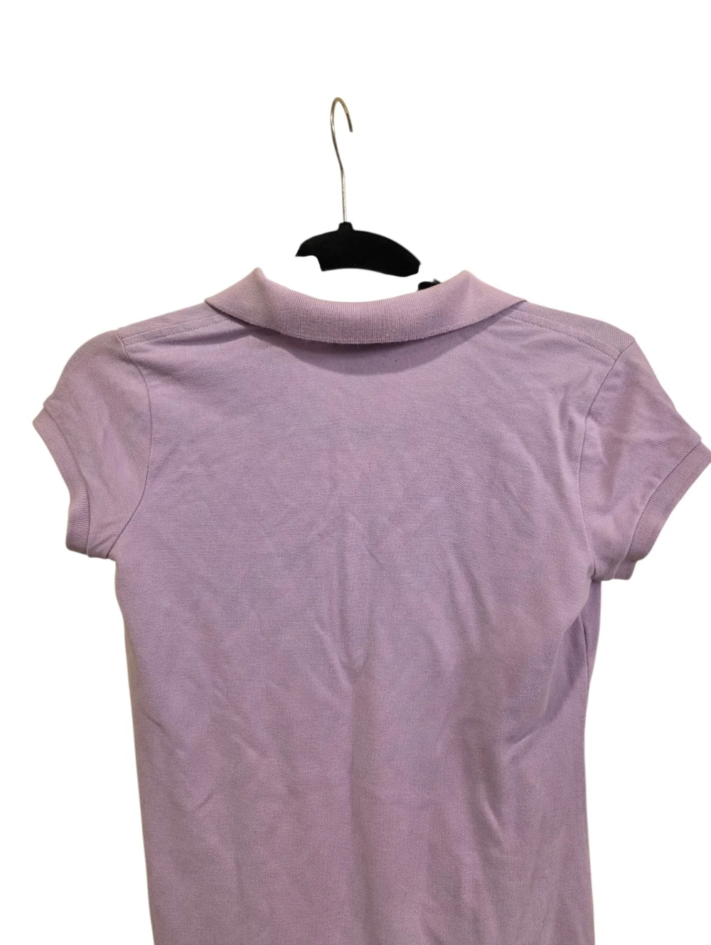 RALPH LAUREN Lilac Cotton Ruffle Hem Polo Shirt Dress - Size XL (16)